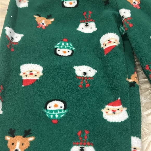 Carter’s Christmas Xmas Design Fleece Cotton Red Green Pajama Set in Size 4T - Picture 6 of 8